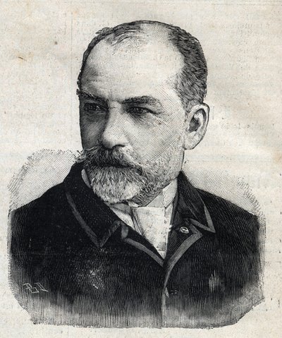 Portrait of Leon Bonnat (1833-1922), French painter at that time president of the Societe des Artistes Français. Engraving in “” Le Peute Parisien”” av Anonymous Anonymous