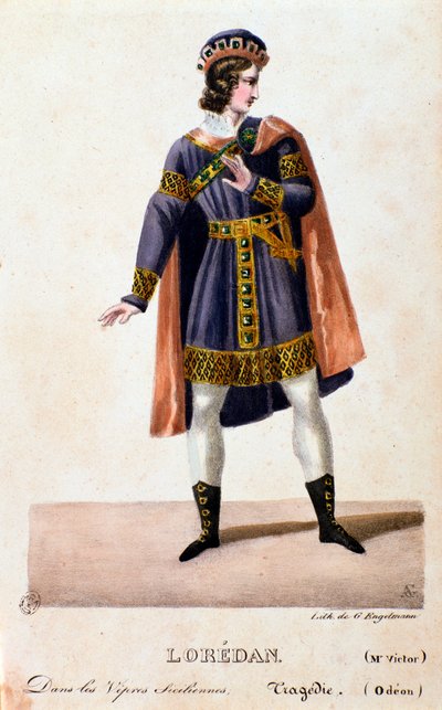 Portrett av Loredan i operaen The Sicilian Vespers av Giuseppe Verdi av Anonymous Anonymous