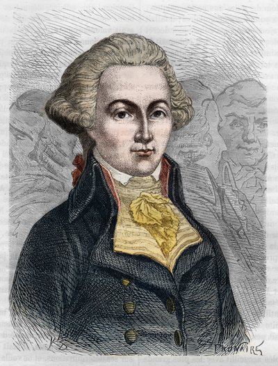 Portrett av Marguerite Elie Guadet, fransk politiker (1758-1794). Gravering fra 1866 i «Histoire de la Revolution francaise»» av Adolphe Thiers. Privat samling. av Anonymous Anonymous