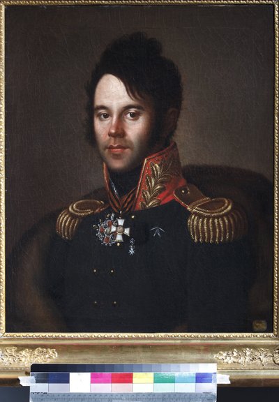 Portrett av generalordfører Pyotr Afanasievich Papkov (1772-1853) - Anonym. Olje på lerret av Anonymous Anonymous