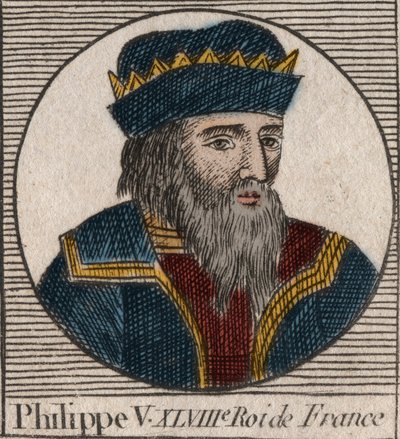 Portrait of Philip V the Long (1294 - 1322), King of France - Philippe V (1294-1322) 