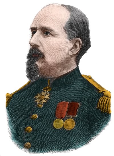 Portrett av Pierre Philippe Denfert Rochereau (Denfert-Rochereau) (1823-1878) fransk oberst. av Anonymous Anonymous