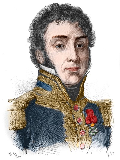 Portrett av Remy Joseph Isidore Exelmans (eller Exelmans), Marshal and Peer of France (1775 - 1852) - i "" L