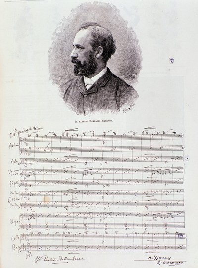 Portrett av Romualdo Marenco (gravering) av Anonymous Anonymous