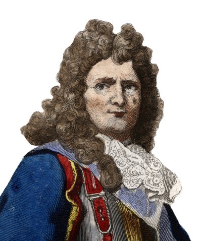 Portrett av Sebastien le Prestre, Lord of Vauban og senere Marquis de Vauban (1633-1707), marskalk av Frankrike. illustrasjon fra ""The French Plutarch"" av Edmond Mennechet av Anonymous Anonymous