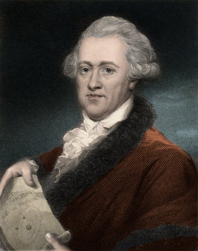 Portrett av Sir Friedrich Wilhelm Herschel (1738-1822), britisk tysk astronom og fysiker - Portrett av William Herschel tyskfødt britisk astronom av Anonymous Anonymous