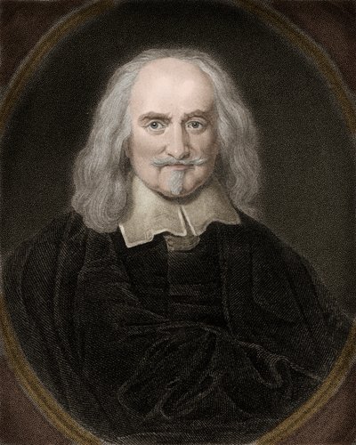 Portrett av Thomas Hobbes (1588-1679) engelsk filosof - Thomas Hobbes 1588-1679 engelsk filosof og politisk teoretiker av Anonymous Anonymous