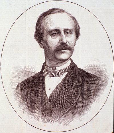 Portrett av den engelske fiolinisten Henry Gamble Blagrove (gravering av Anonymous Anonymous