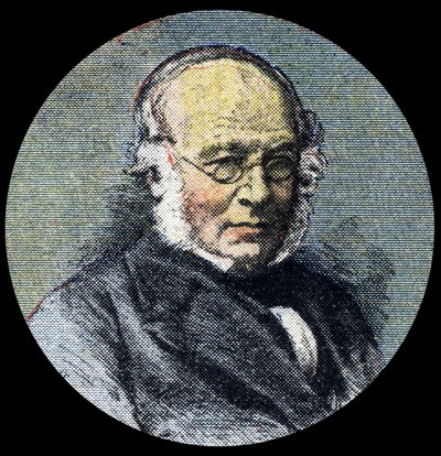 Postal History: Portrait of Sir Rowland Hill (1795-1879), at the origin of the postal reform of 1839. Detail of “” Le petit journal”” from 15/04/1920. Private Collection av Anonymous Anonymous