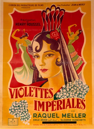 Plakat for filmen "Violettes imperiales" av Henry Roussel av Anonymous Anonymous