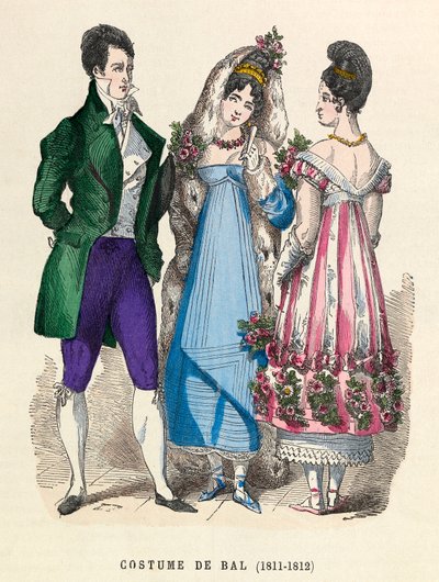 Balldrakt i 1811 - 1812 - privat samling av Anonymous Anonymous