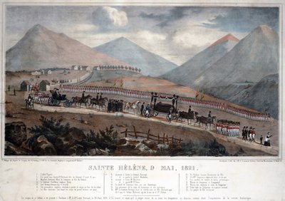 Saint Helena, 9. mai 1821 - Anonym - 1839 - Fargelitografi - 59,9x84 - Privat samling av Anonymous Anonymous