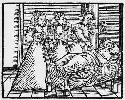 Somnic malefice - "" Compendium Maleficarum"", omhandler hekser, deres ondskap og deres sortileges av Francesco Maria Guazzo eller Guaccio eller Guaccius (15?? -16??) 1608 privatsamling av Anonymous Anonymous