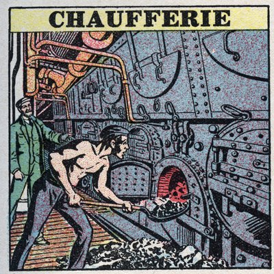 Steam generators: boiler room. Anonymous illustration from 1925. Private collection. av Anonymous Anonymous
