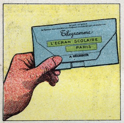 Telegraph: Telegram. Anonymous illustration of 1925. Private collection. av Anonymous Anonymous
