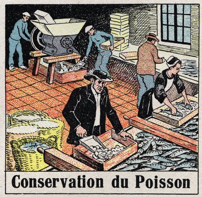 The Cold Industry: Conservation of Fish in Ice. Anonym illustrasjon fra 1925. Privat samling. av Anonymous Anonymous