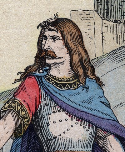 The Gallic chief Vercingetorix (72-46 BC) - engraving av Anonymous Anonymous