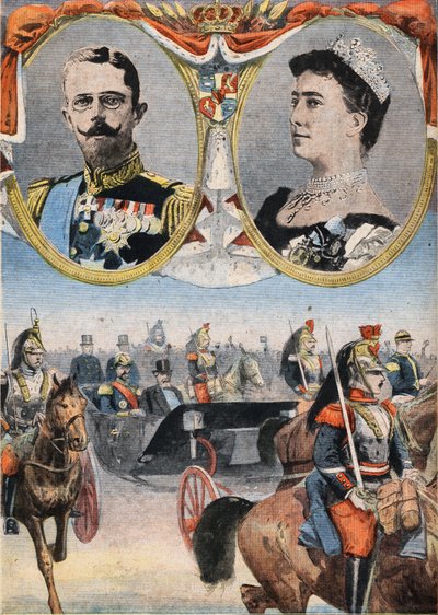 De hotteste av Frankrike: Kong Gustav V (1858-1950) og dronning av Suede Victoria (Viktoria de Bade) av Anonymous Anonymous