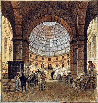 The Paris Stock Exchange by Deroy, Engraving of 1887 in “” Paris-Illustrous Newspaper Weekly””. av Anonymous Anonymous