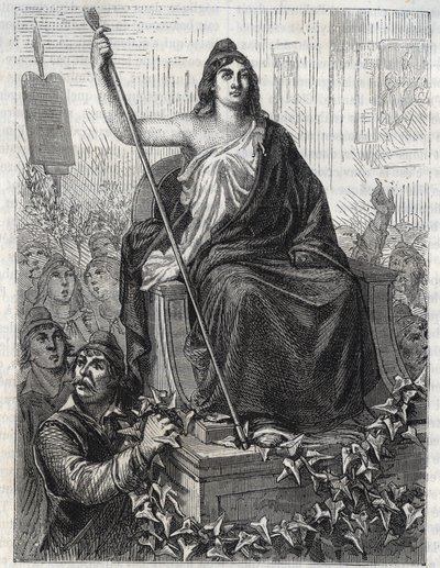 The Procession of the Goddess of Reason av Anonymous Anonymous