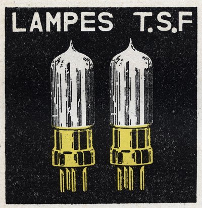 The T.S.F.: lamps T.S.F. Anonymous illustration of 1925. Private collection. av Anonymous Anonymous