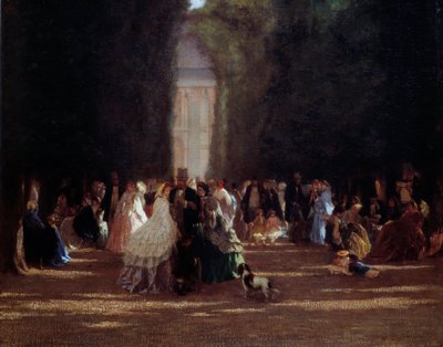 Brosjyren til tuileriene under det andre imperiet. Anonymt maleri av Anonymous Anonymous