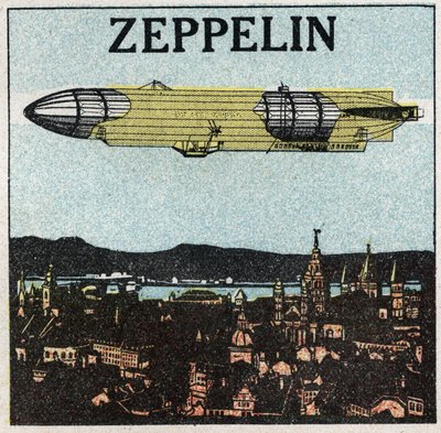 Ballongene: Zeppelin. Anonym illustrasjon av 1925. av Anonymous Anonymous