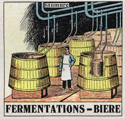 The cold industry: mout fermentations to produce beer. Anonymous illustration from 1925. Private collection. av Anonymous Anonymous