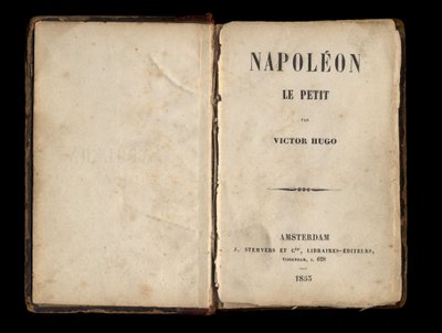 Tittelside til "" Napoleon den lille", politisk brosjyre av Victor Hugo om Louis-Napoleon Bonaparte (Napoleon III). 1855. av Anonymous Anonymous