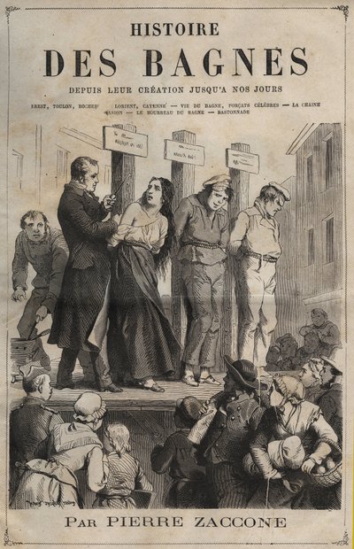 Tittelside til boken "History of convicts from their creation to today" (1877) av Pierre Zaccone (1817-1895). av Anonymous Anonymous