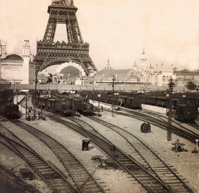 Universal Exposition of 1900 - Exposition Universelle de 1900 i Paris: Champs de Mars-stasjonen - privat samling av Anonymous Anonymous