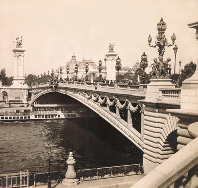 Universell utstilling av 1900 - Exposition Universelle de 1900 i Paris: Broen Alexandre III - privat samling av Anonymous Anonymous