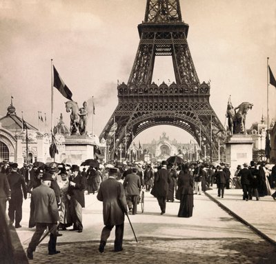 Universal Exposition of 1900 - Exposition Universelle de 1900 i Paris: Utsikt tatt på Champs de Mars - privat samling av Anonymous Anonymous