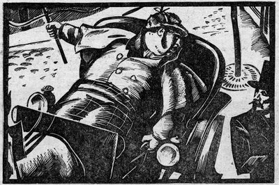 Ulike fakta: kusken Jacques Collignon, dømt for drapet på en klient som hadde sendt inn en klage på en rase betalt for mye i Paris i 1855. Illustrasjon hentet fra "" Le petit journal illustrious"" 1931 av Anonymous Anonymous