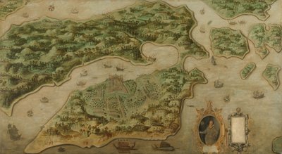 Utsikt over Ambon, ca. 1617 (olje på lerret) av Anonymous Anonymous