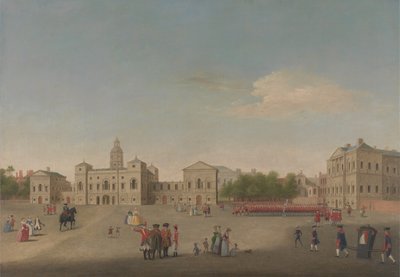 View of Horse Guards and Whitehall, ca. 1750 (olje på lerret) av Anonymous Anonymous