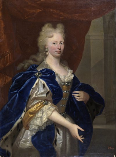 portrett av Mary Joseph av Østerrike (Mary Joseph Benedict Antonia Theresia Xaveria Filippinene (1699-1757) Dronning av Polen - (Mary-Joseph av Østerrike) (Mary Joseph av Østerrike) - Portrett av Mary Joseph av Østerrike av Anonymous av Anonymous Anonymous