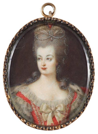 portrett av dronning Marie Antoinette av Frankrike (1755-1793) av Anonymous Anonymous