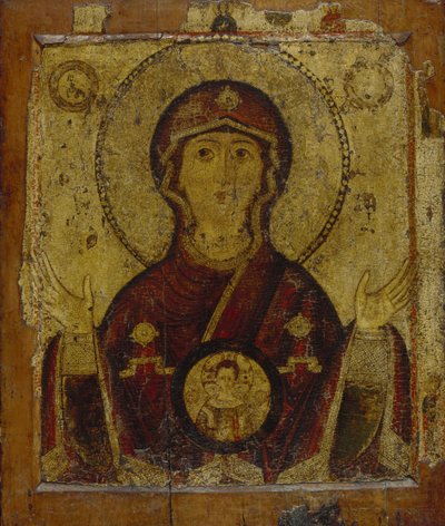 Vår Frue av tegnet, tidlig på 1200-tallet. av Anonymous Russian icon painter