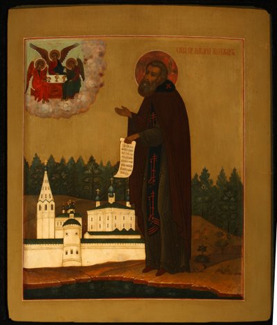 Saint Macarius of Unzha, tidlig på 1900-tallet. av Anonymous Russian icon painter