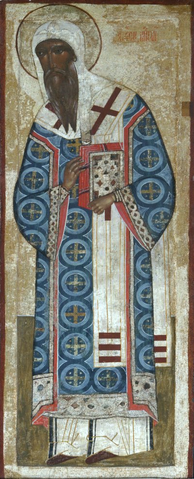 Saint Metropolitan Alexei av Moskva, 1500-tallet av Anonymous Russian icon painter