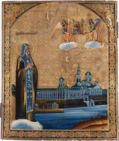 Saint Nilus av Seligersjøen, 1800-tallet av Anonymous Russian icon painter
