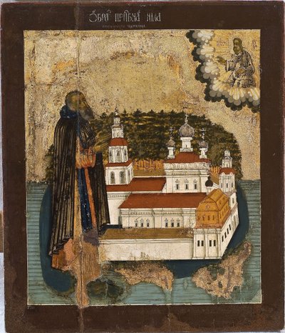 Sankt Nilus av Seligersjøen, 1700-tallet av Anonymous Russian icon painter