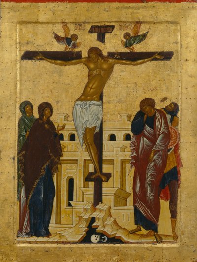 Korsfestelsen, 1497 av Anonymous Russian icon painter