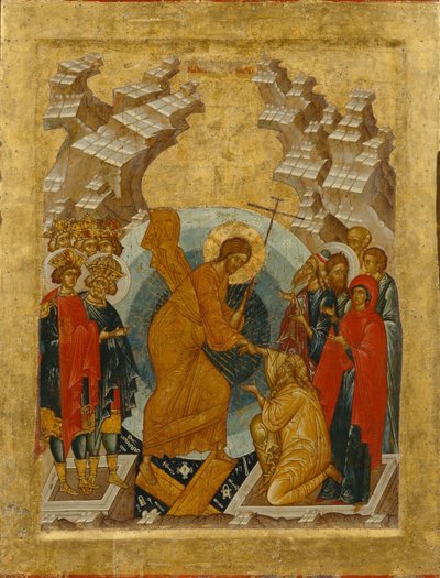 Nedstigningen til helvete av Anonymous Russian icon painter