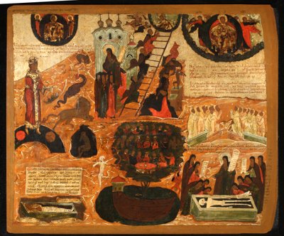 The Ladder of Divine Ascent, midten av 1600-tallet. av Anonymous Russian icon painter