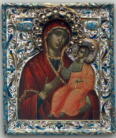 Theotokos of Tikhvin, slutten av 1600-tallet av Anonymous Russian icon painter