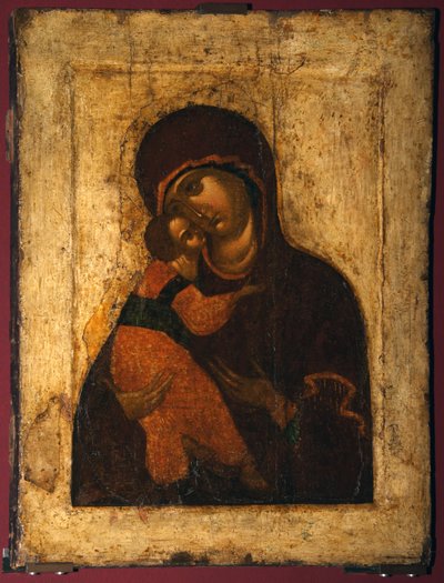 Jomfruen av Vladimir, siste kvartal av 1400-tallet. av Anonymous Russian icon painter