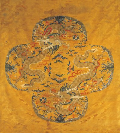 Dragon silke brokade stoff, slutten av 1500-tallet.. av Anonymous master.