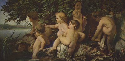 Badende barn (oljemaling) av Anselm Feuerbach